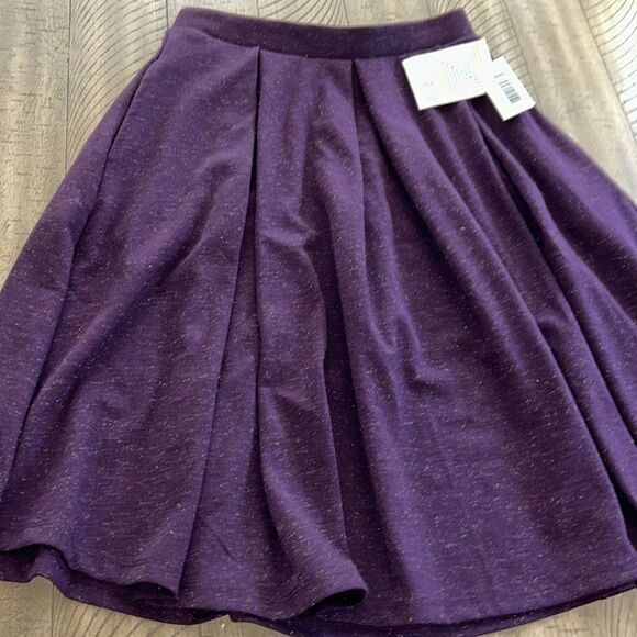Power 💥 Purple Sparkle ❇️ ✨2 Pocket Skirt Fit & Flare Skirt NWT - Picture 16 of 17